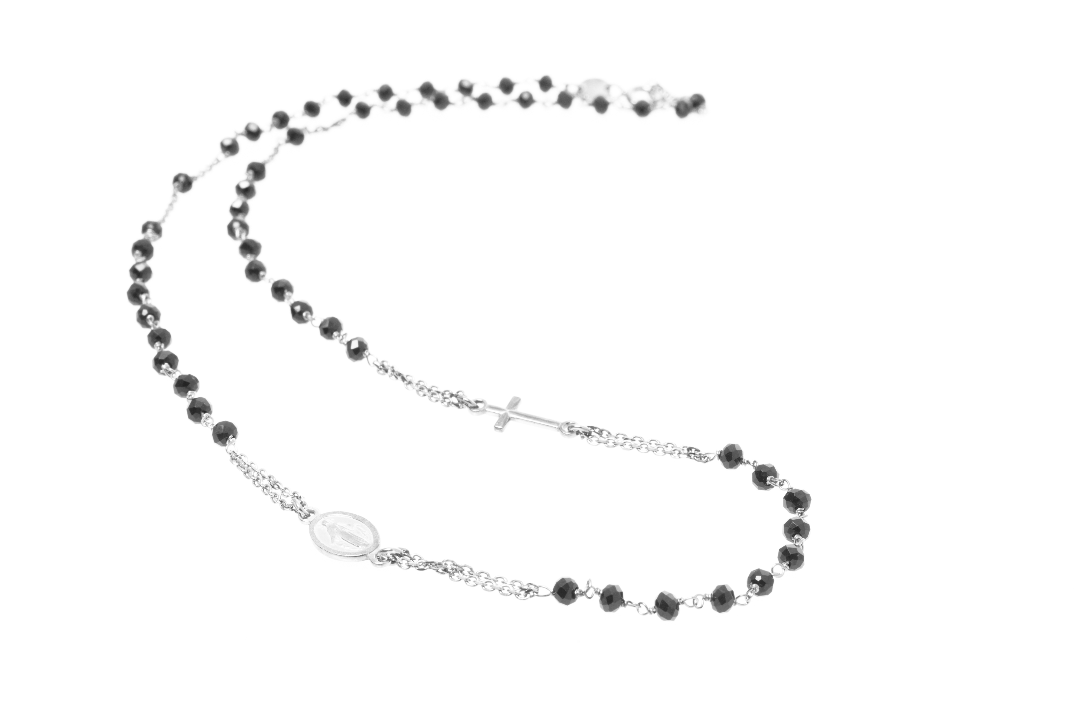 Ροζάριο απο επιπλατινωμένο ασήμι 925° (AGI 161-DG-A)